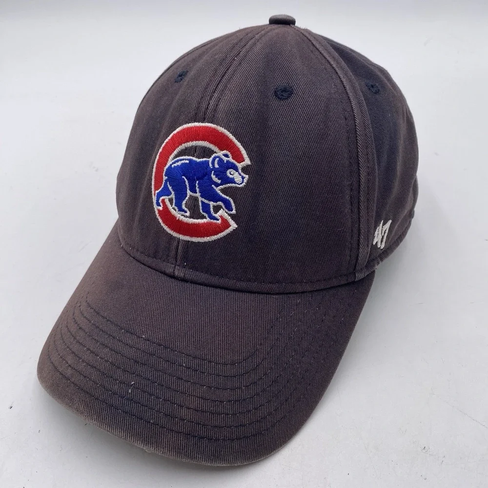 Chicago Cubs '47 Brand MVP Hat Clan Strap Adjustable Faded Blue‎ Classic